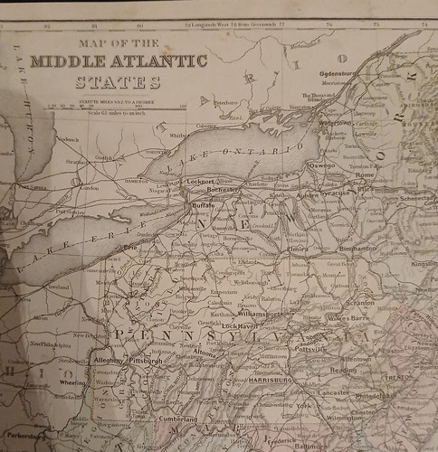Antique 1887 Hand Colored Map Of The Middle Atlantic States Incl; NY,NJ,PA,WV,VA - Picture 6 of 8