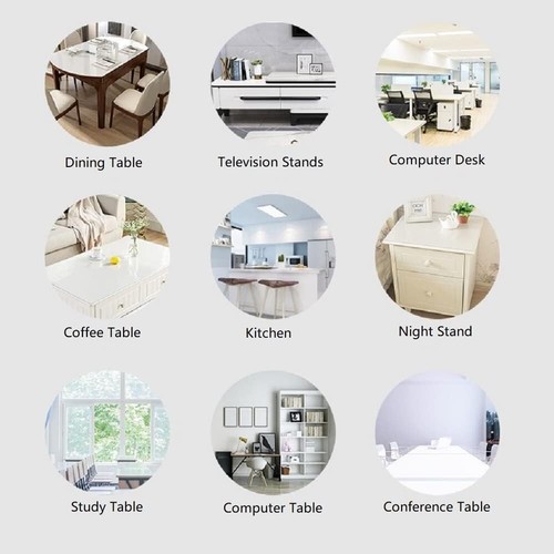 Crystal Clear 1.5mm Table Protector 42x76 Inch - Waterproof and Heat Resistant - Picture 7 of 10