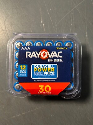Rayovac High Energy AAA Batteries 30 Count Exp 12/2036 Brand New