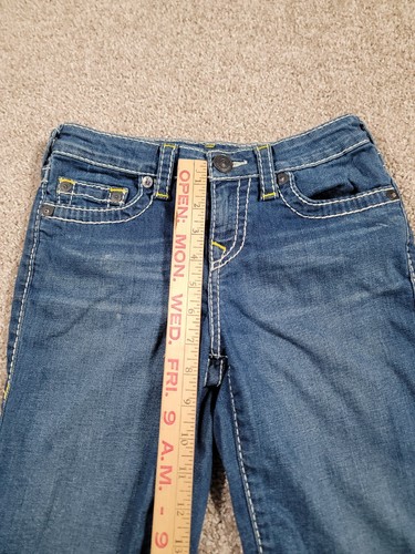True Religion Shorts Boys 10 Geno Relaxed Slim Blue Denim Cuffed Bermuda Short - Picture 14 of 17