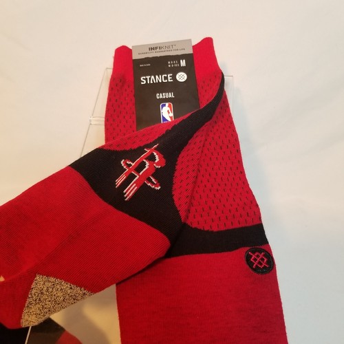 Houston Rockets Stance Shortcut 2 Infiknit Crew Socks Adult Medium 6-8.5 Red NBA - Picture 3 of 9