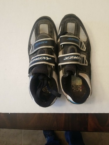 Answer Speeder Mountain Bike Cycling Shoes Black Silver Womens Sz 38 US 5-51/2 - Picture 4 of 4