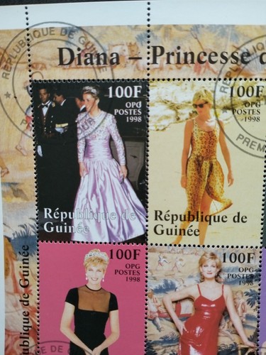 Lady Di Republica guinea año 1998 series completas sellos usado - Imagen 3 de 5