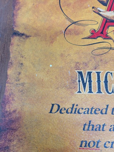 Michelob Holzimitat Bier Schild Männerhöhle Anheuser-Busch rustikal Vintage - Bild 3 von 9