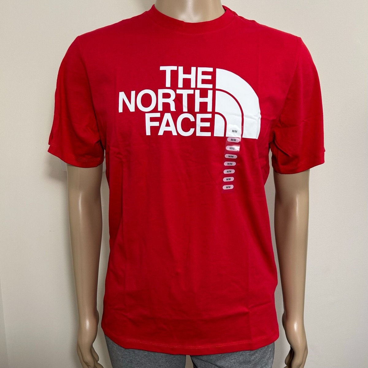 The North Face Men's Half Dome Tee T-Shirt Red Blue Grey The North Face Men's Half Dome Tee T-Shirt Red Blue Grey