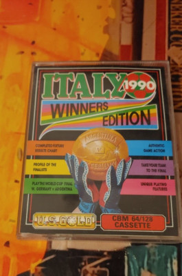 Italy 1990 (US Gold 1990) Commodore 64 (Tape, Manual, Box) Classic works 8-bit