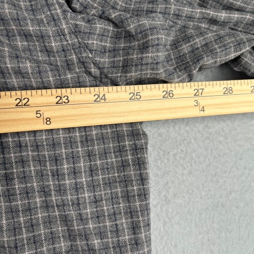 Cabela's Shirt Large Reg Gray Flannel Feel Tattersall Button Up Long Sleeve Mens - Picture 7 of 12