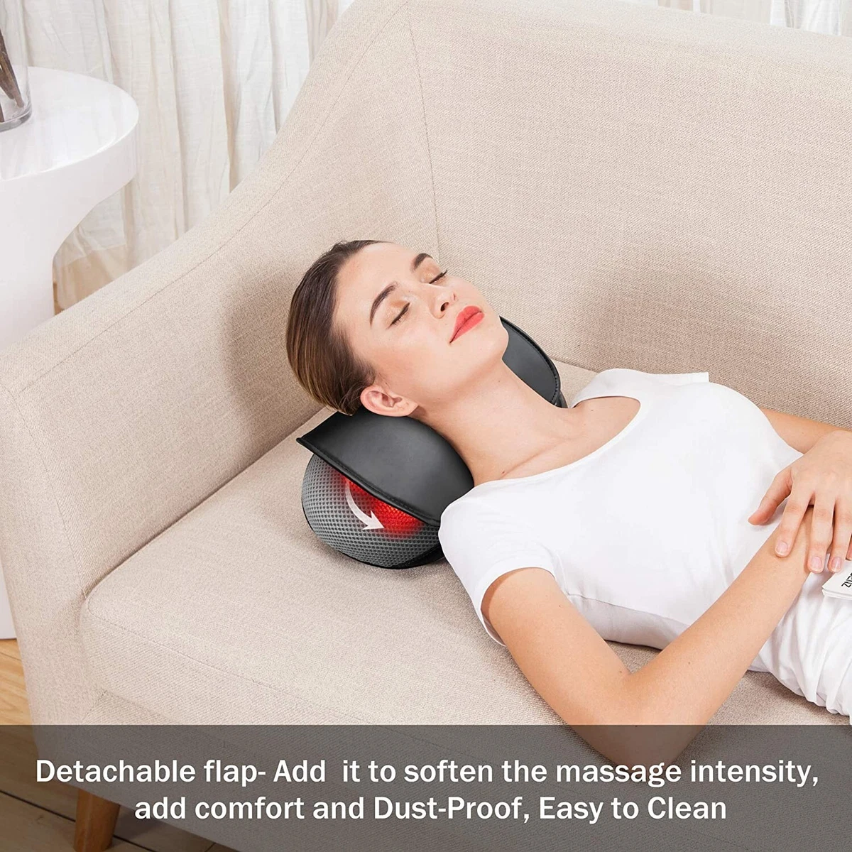 Almohada Masajeadora De Espalda Hombros y Cuello Con Calor Aliviar