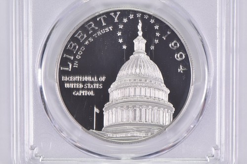 1994-S PR70 Capitol Bicentennial Commemorative Dollar PCGS Blue Label - Picture 3 of 5