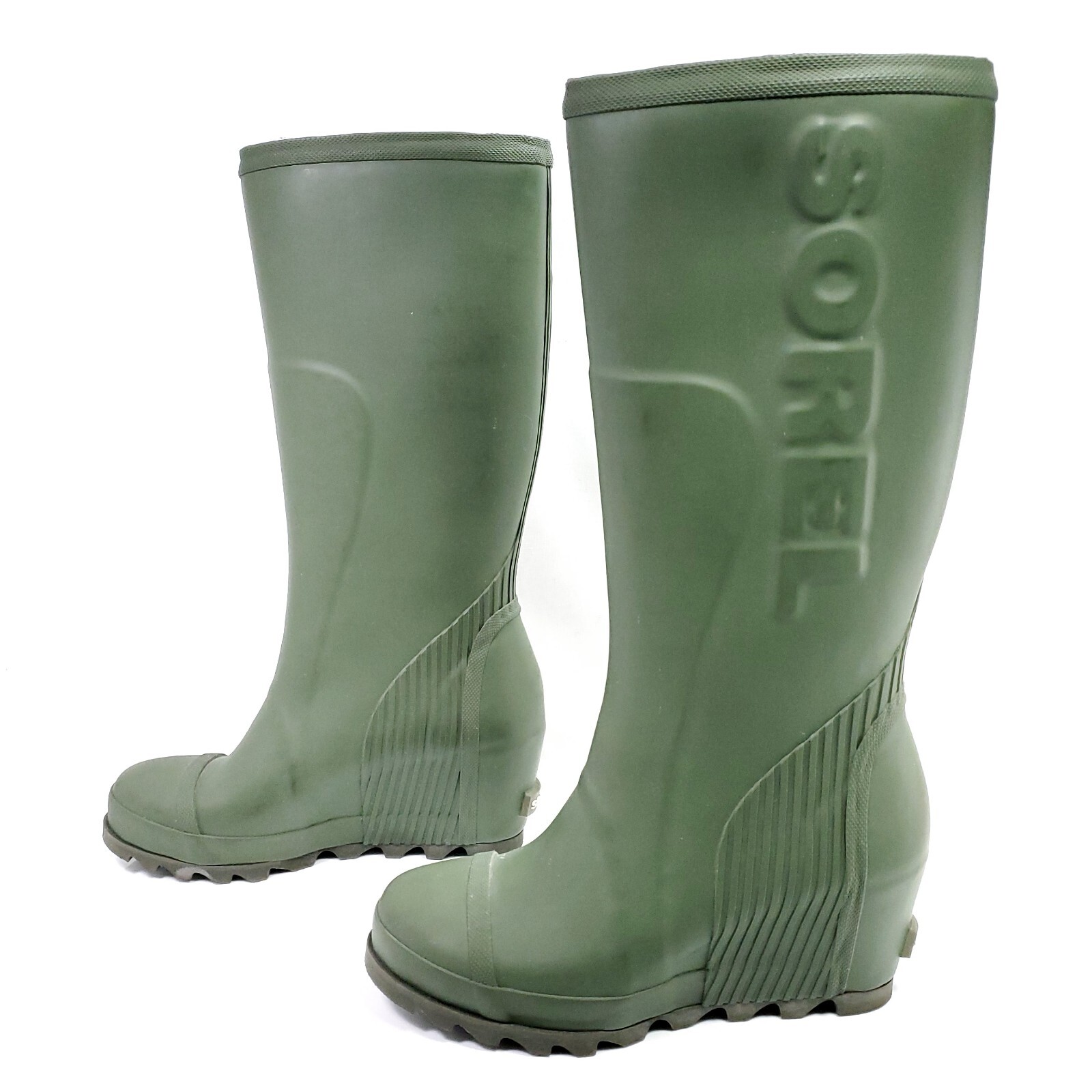 SOREL Joan Womens Olive Rubber Wedge 