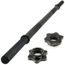 MAXXIVA Hantelstange 180 cm schwarz Langhantel Sternverschluss 3 cm Aufnahme