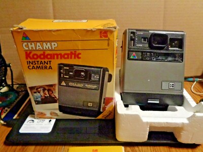 CHAMP Kodamatic INSTANT CAMERA with Original Box & Manual, Kodak, CIRCA ...