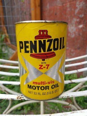 Vintage Pennzoil With Z-7 Multi-Vis Motor Oil Quart