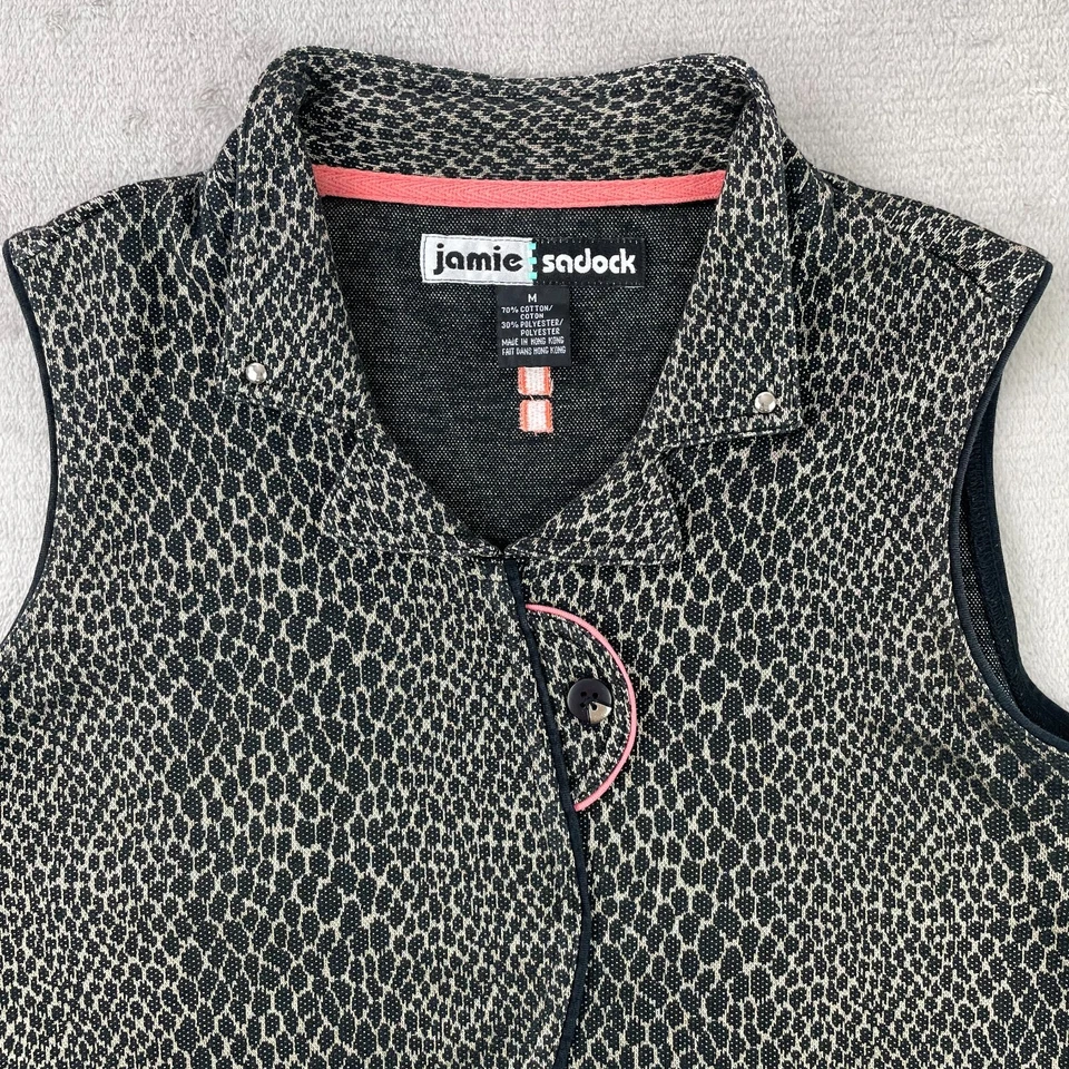 Blusa Jamie Sadock feminina sem mangas estampa de leopardo média golfe PikleBall ativa - Imagem 3 de 4