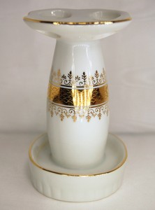 Vintage Ceramic Porcelain Toothbrush Holder White Gold An Ebay Vintage Ceramic Porcelain Toothbrush
