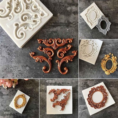 Scroll Relief Frame Silicone Fondant Cake Sugarcraft Border Mold DIY Mould LC - Picture 3 of 18
