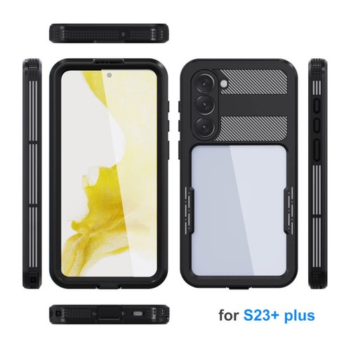 Waterproof Case for Samsung Galaxy S23+ Plus, Heavy Duty Shockproof Black - Picture 2 of 6