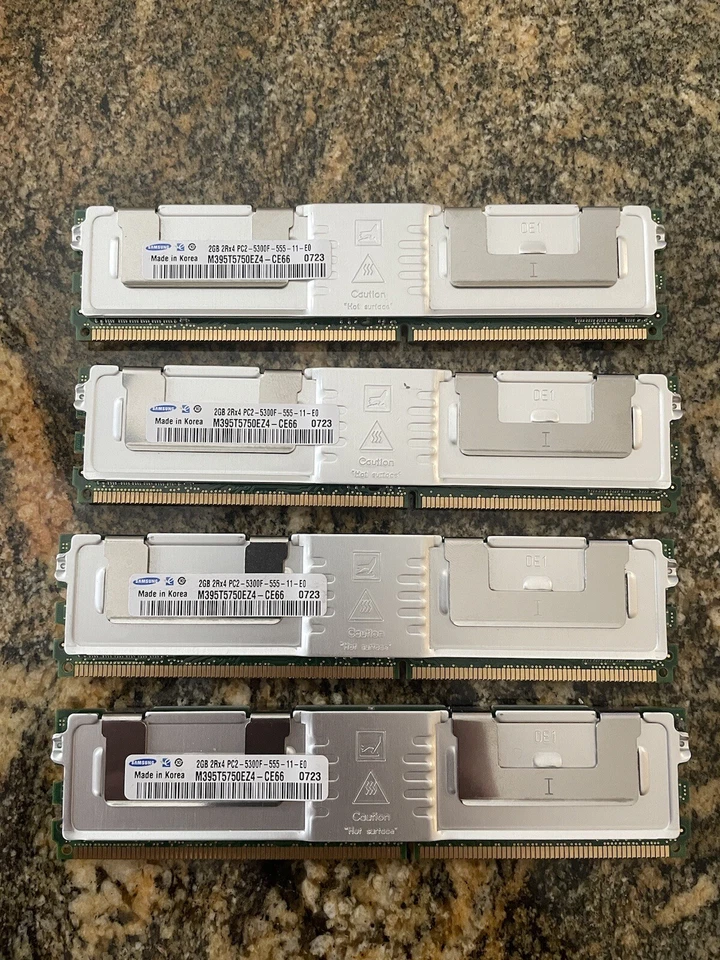 Dell PowerEdge - Samsung 8GB 4x 2GB Fully Buffered RAM 2Rx4 PC2-5300F-555-11-E0 - Image 2 of 4