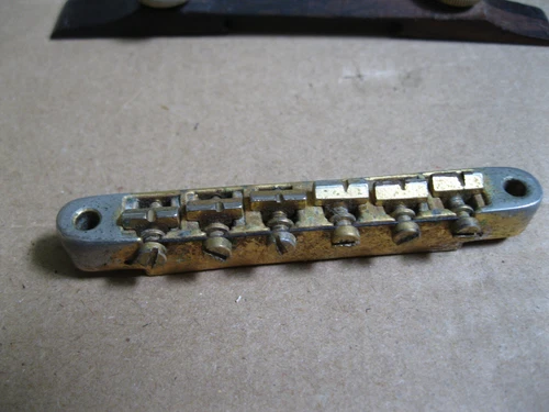c1968 Gibson Gold Patent No. Tune-O-Matic Bridge 
