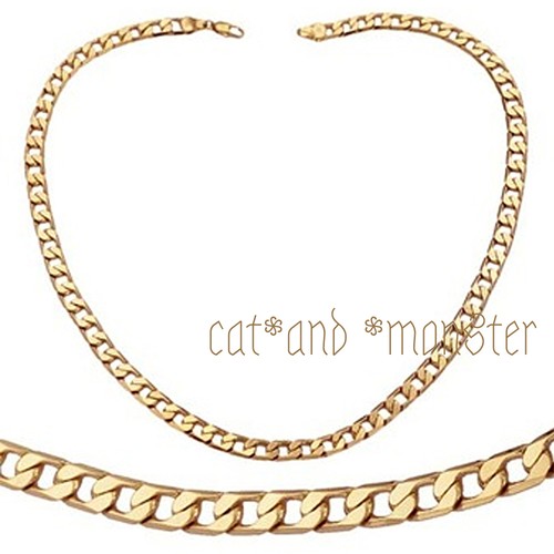 Mens Women 18K YELLOW GOLD FILLED 8MM DIAMOND CUT CURB CHAIN 60CM LONG NECKLACE - Picture 5 of 5