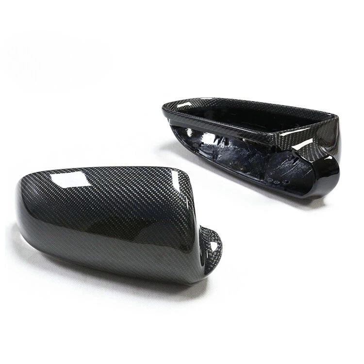 Carbon Fiber Side Mirror Cover Replacement Cap For Audi B7 A3 A4 A6 S4 2004-2008 Foto 2 de 4