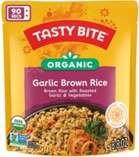 Tasty Bite Organic Garlic Brown Rice - Vegan, Gluten-Free - Heat & Eat - 8.8 oz