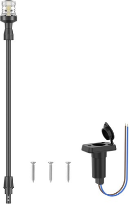 #ad #ad Boat Stern Lights Telescoping Pole 27quot; 48quot; LED Anchor Light with Base 12V A... $59.99