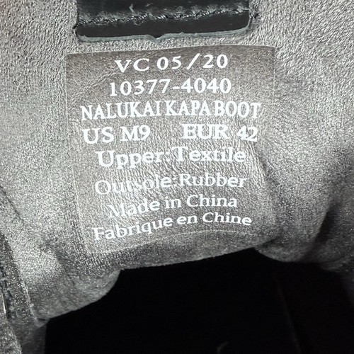 Olukai Nalukai Kapa Boot Herren 9 Schwarz Canvas Gewachst Chukka Knöchel Schnürung - Bild 8 von 8