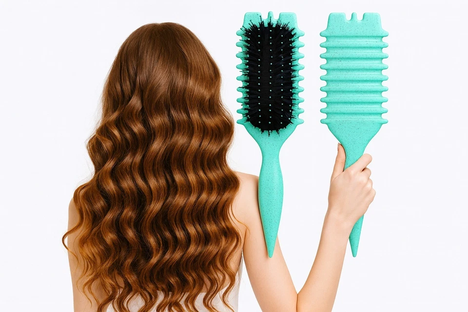 Cepillo de pelo peine de masaje antiestático para cuero cabelludo para cabello húmedo y seco, peine de peinado seco Foto 2 de 4