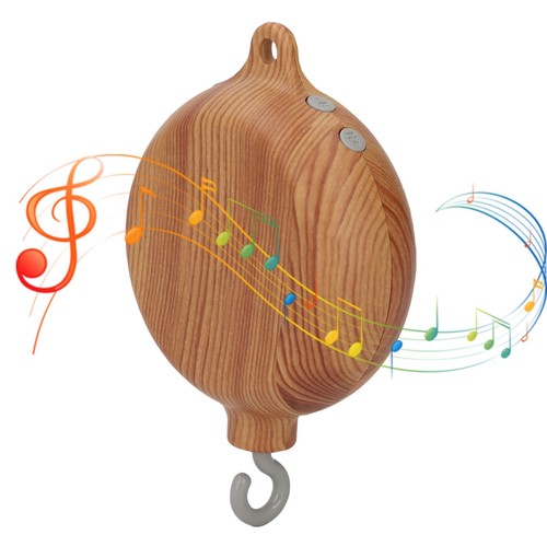 Baby Mobile Music Box Simulated Wood Grain Baby Crib Mobile Motor Box - Picture 18 of 24