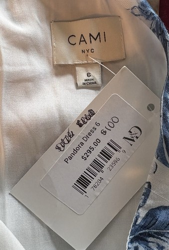 NWT $295 Anthropologie Brand CAMI Linen Pandora Dress. Size 6 - Picture 6 of 6