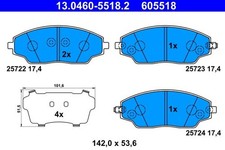 13.0460-5518.2 BRAKE PAD SET, DISC BRAKE FITS CHEVROLET AVEO SALOON 1.2