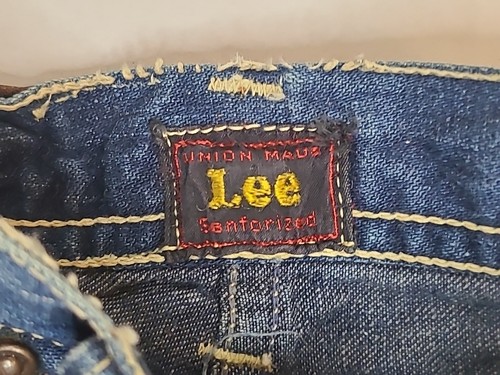 VTG 1940s Toddler LEE Sanforized Button Fly Denim Jeans Crotch Rivet 18-24 Month - Picture 7 of 24