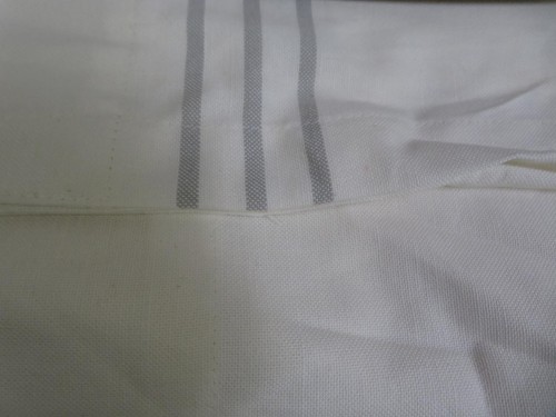 Light Filtering Stripe Border Window Valance Cream/Gray Threshold 54" W x 15" L - Picture 4 of 5
