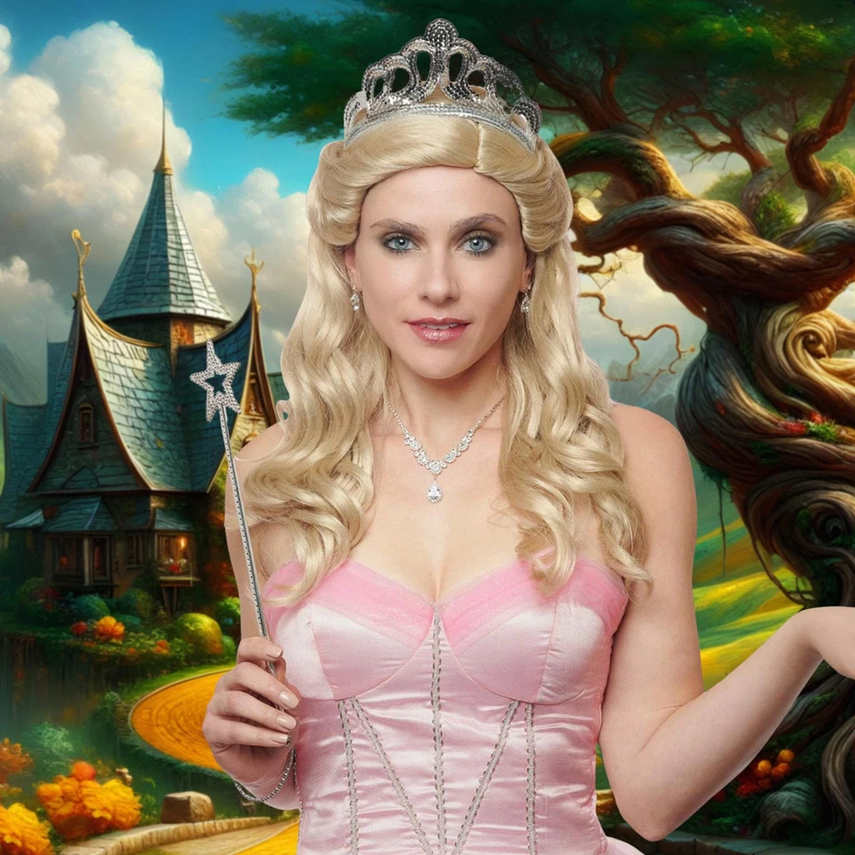 Peruca fantasia princesa loira adulto - Imagem 2 de 3