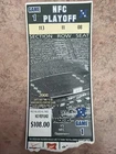 Green Bay Packers Vs. Seahawks 2007 NFC Playoff Ticket Stub, Snow Bowl, Favre