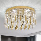Crystal LED Ceiling Light Chandelier Living Room Bedroom 3-Color Changeable 30w