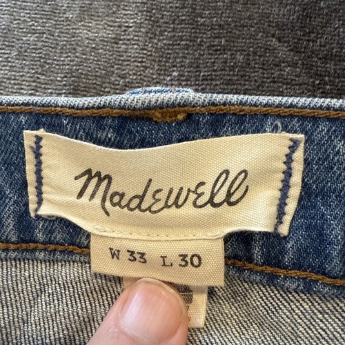 Madewell Jeans Mens 33x30 Blue Relaxed Taper Denim Casual Light Wash - Picture 10 of 20