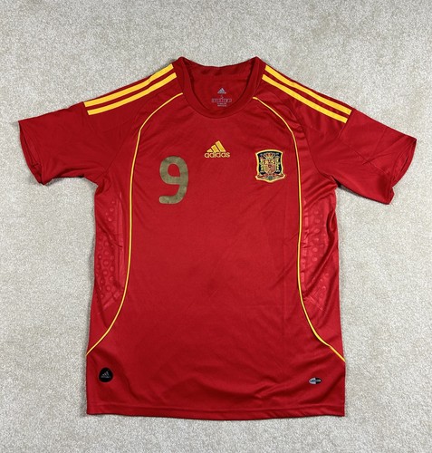 SPANIEN 2008 2009 TORRES ESPANIA FUSSBALL SOCCER HOME TRIKOT ADIDAS SMALL ROT - Bild 2 von 8