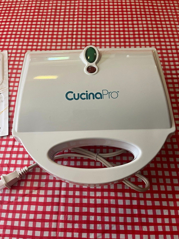 CucinaPro Corn Dog Maker 6-Capacity Non-Stick 700W 120V White/Black w/Skewers