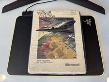 Microsoft Flight Simulater Big Box PC, 1989 Computer Video Game - CIB - 5 1/4  