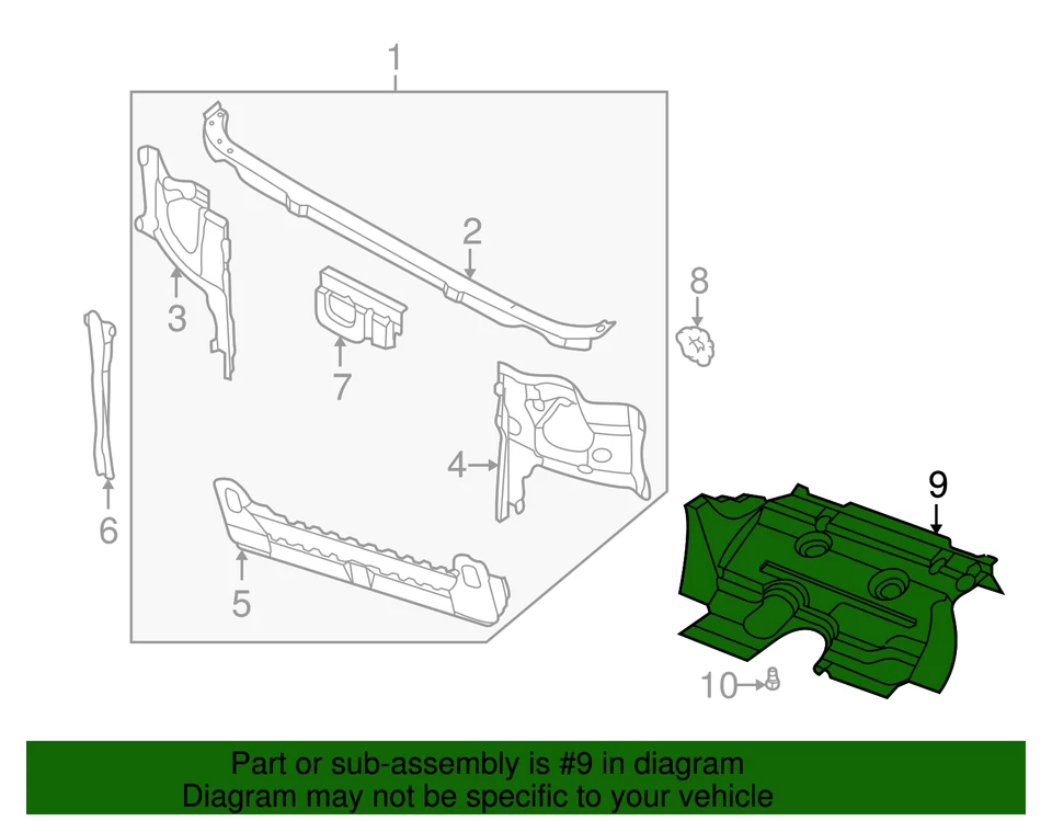 Genuine Nissan 1996-2004 Nissan Pathfinder - Under Cover 75892-4W000 - Imagem 2 de 2
