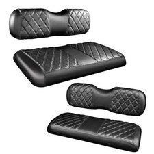 4PCS Golf Cart Black Stitching For EZGO TXT 1994-2013/EZGO RXV Front and Rear