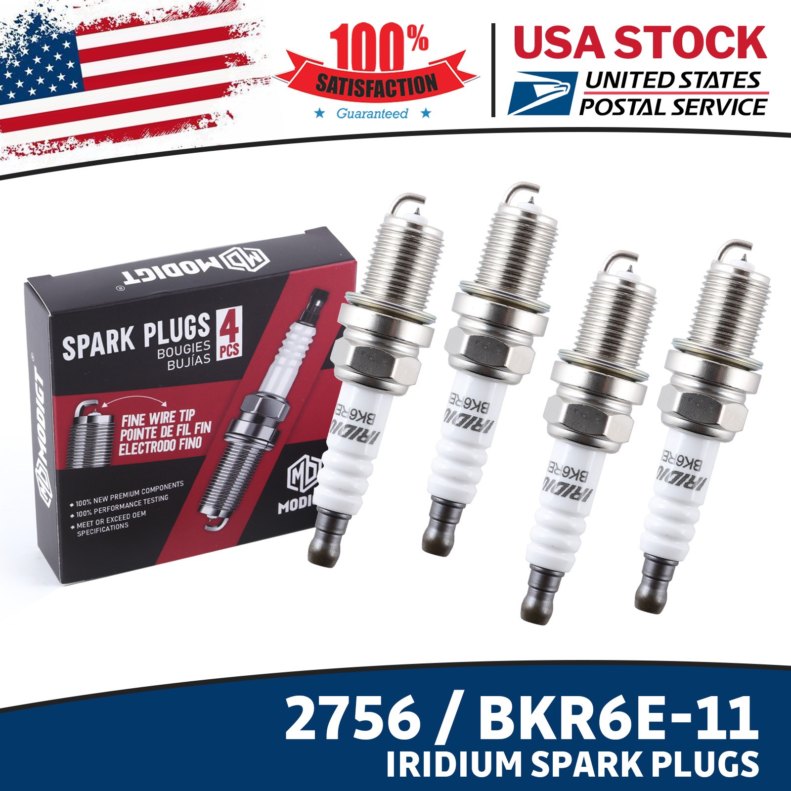 8PCS Iridium 2756/BRK6E-11 Spark Plugs Superior For Chevrolet Aveo 1.6L 04-08