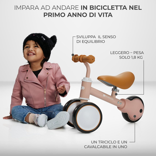 Kinderkraft CUTIE Bici Senza Pedali, Bicicletta in Metallo, Sella Regolabile, Le - Foto 3 di 11