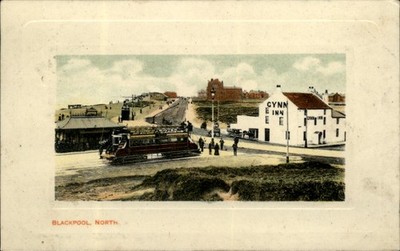 Blackpool England Cynn Inn Winter Gardens Transport c1900-20s Vintage Postcard