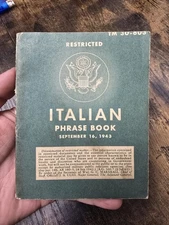 WWII Italian Phrase Book 1943