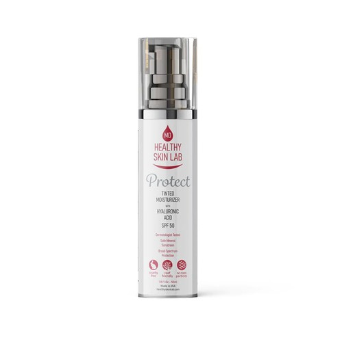 Protect Tinted Moisturizer & Mineral Sunscreen SPF 50, Hyaluronic Acid, Oxide... - Picture 2 of 9