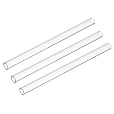 3pcs 6" Clear Rigid Plastic Pipe 4mm x 5mm(3/16") Round Tube for Plumbing