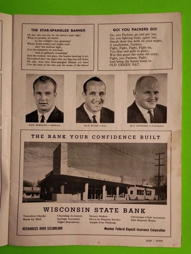 1960 NFL Game Program Chicago Bears vs Green Bay Packers, September 25, 1960 - Picture 3 of 12